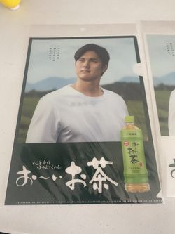Shohei Ohtani × Oi Ocha Original Clear File Green ver. Japan Limited Otanisan
