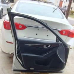Infiniti Q50 Driver/Left Door Assembly White