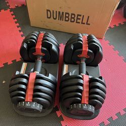  SALE‼️ New pair of https://offerup.com/redirect/?o=NTIubGI= adjustable dumbbells. 105lb in total. New in box 📦 $200