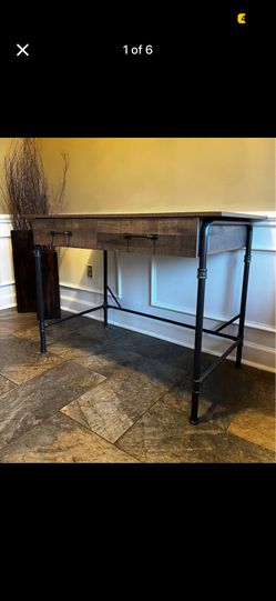 Allen + Roth 44-in Brown Rustic Writing Desk