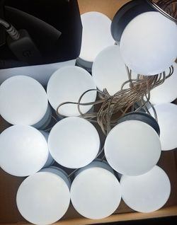 NEW Waneway 14-Bulb Dimmable LED VANITY LIGHTS Kit for Makeup Mirror, Easy Plug-In, Marconi/Bus 80