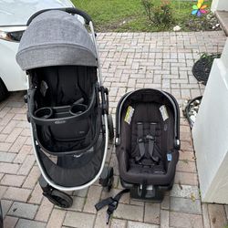 Graco travel mode stroller with car seat