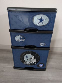 DALLAS COWBOYS 3 DRAWER WITH WHEELS