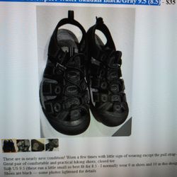 Keen  Mens Newport Water Sandals Blk/Grey 9.5 (8.5)
