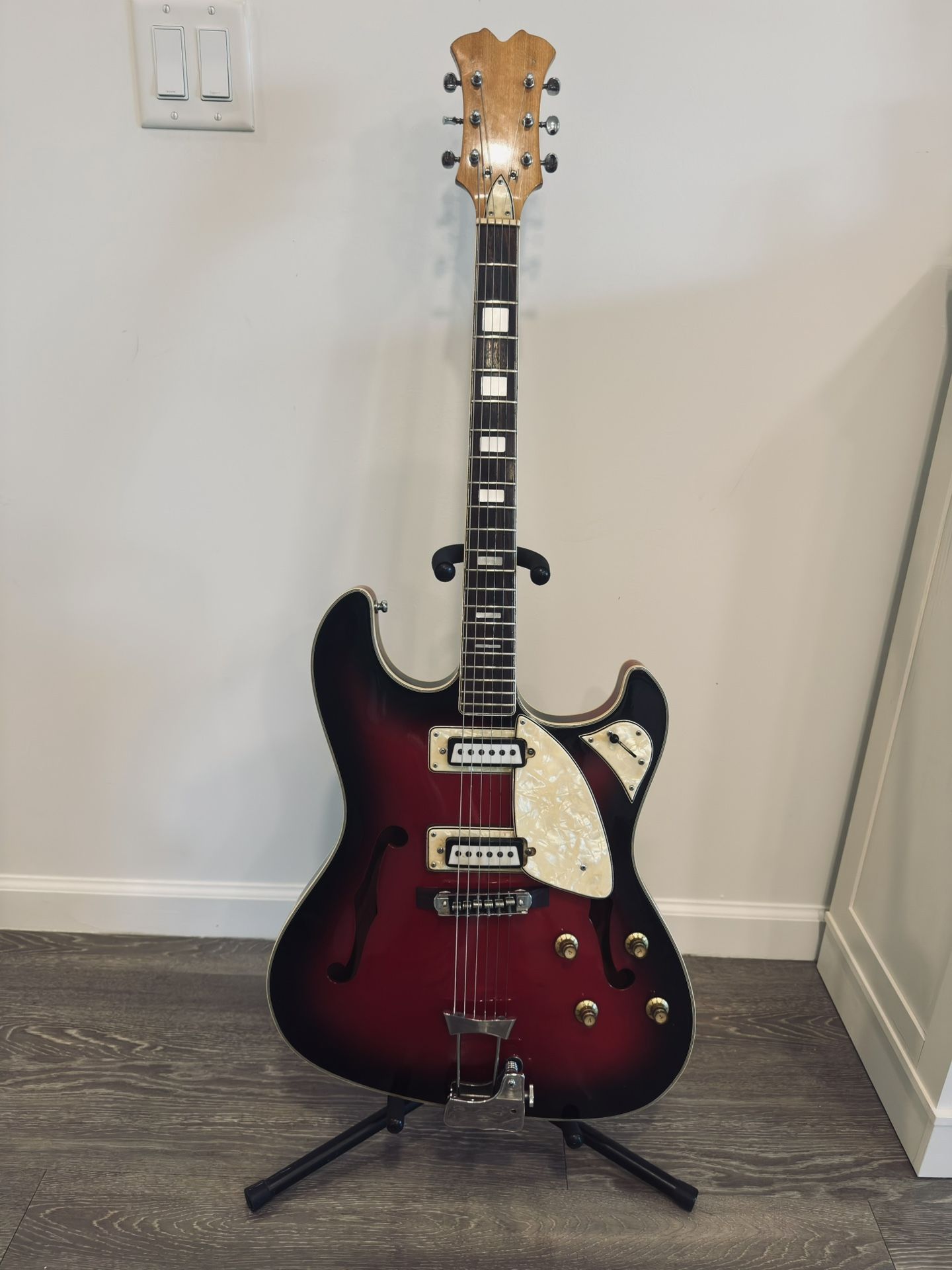 Vintage Aria Semi-Hollow Electric Guitar – Made in Japan