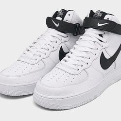 Nike Air Force One Hi, White/Black, Size 14