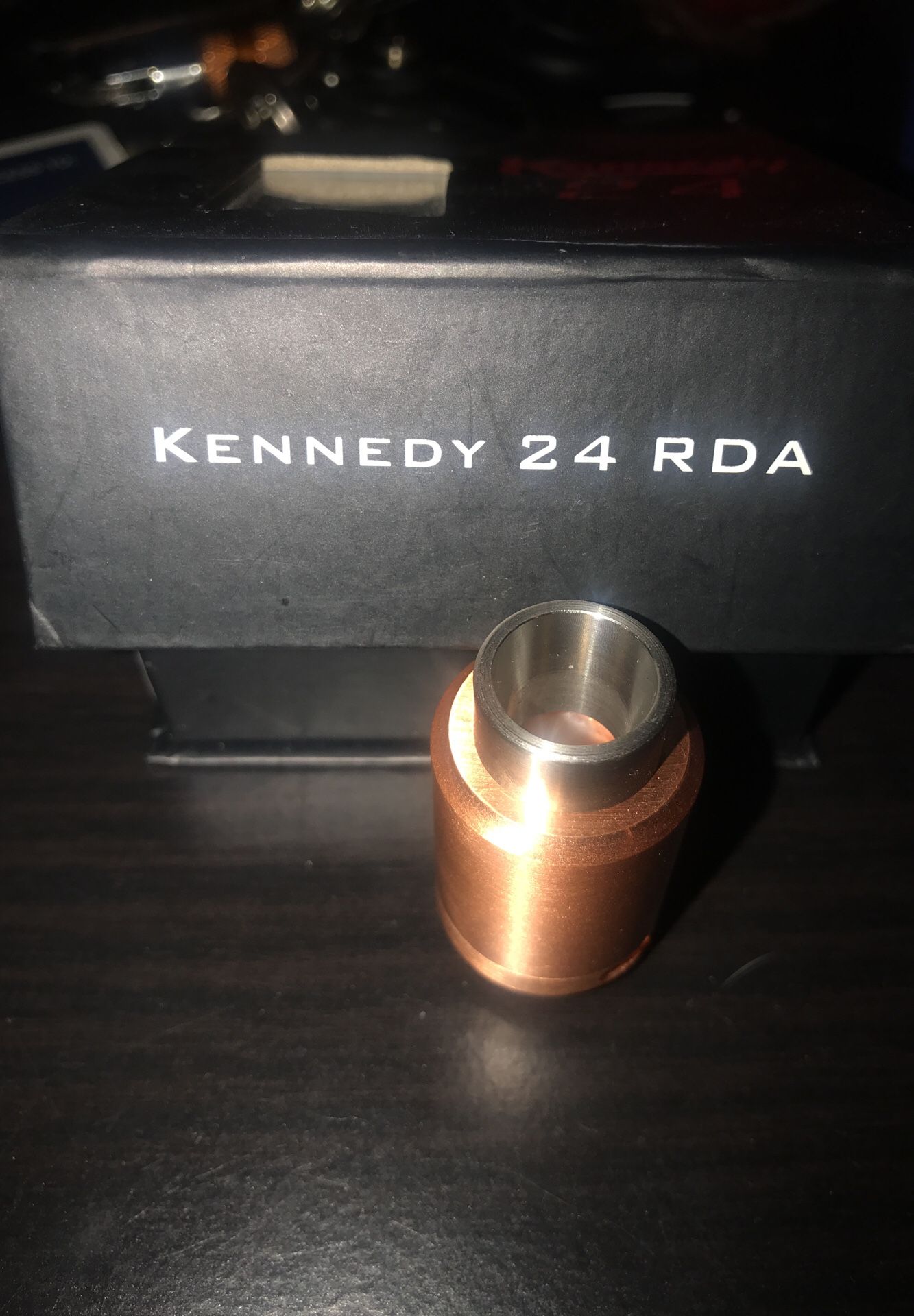 KENNEDY 24 RDA WITH CUSTOM BUILD & BATTERY NEVER USED