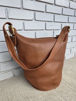 ⭐ Vintage COACH Bucket Bag L5D-9085 — Made in USA — Glove-Tanned Leather