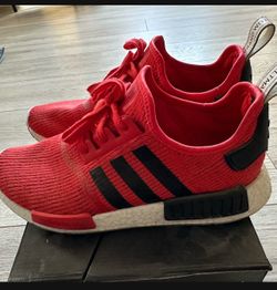 Adidas NMD R1 Size 10.5 Red Good Condition Nike Air Jordan  Dunks Yeezy Kobe Lebron