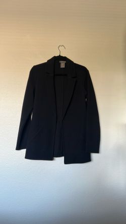 Matty M Black Open Front Blazer Cardigan