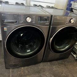 LG HE FRONT LOAD WASHER AND GAS DRYER SET