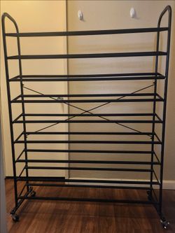 Large Shoe Rack on Wheels