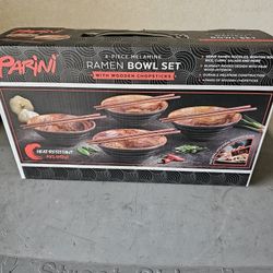 4 Piece Ramen Bowl Set With Wooden Chopsticks