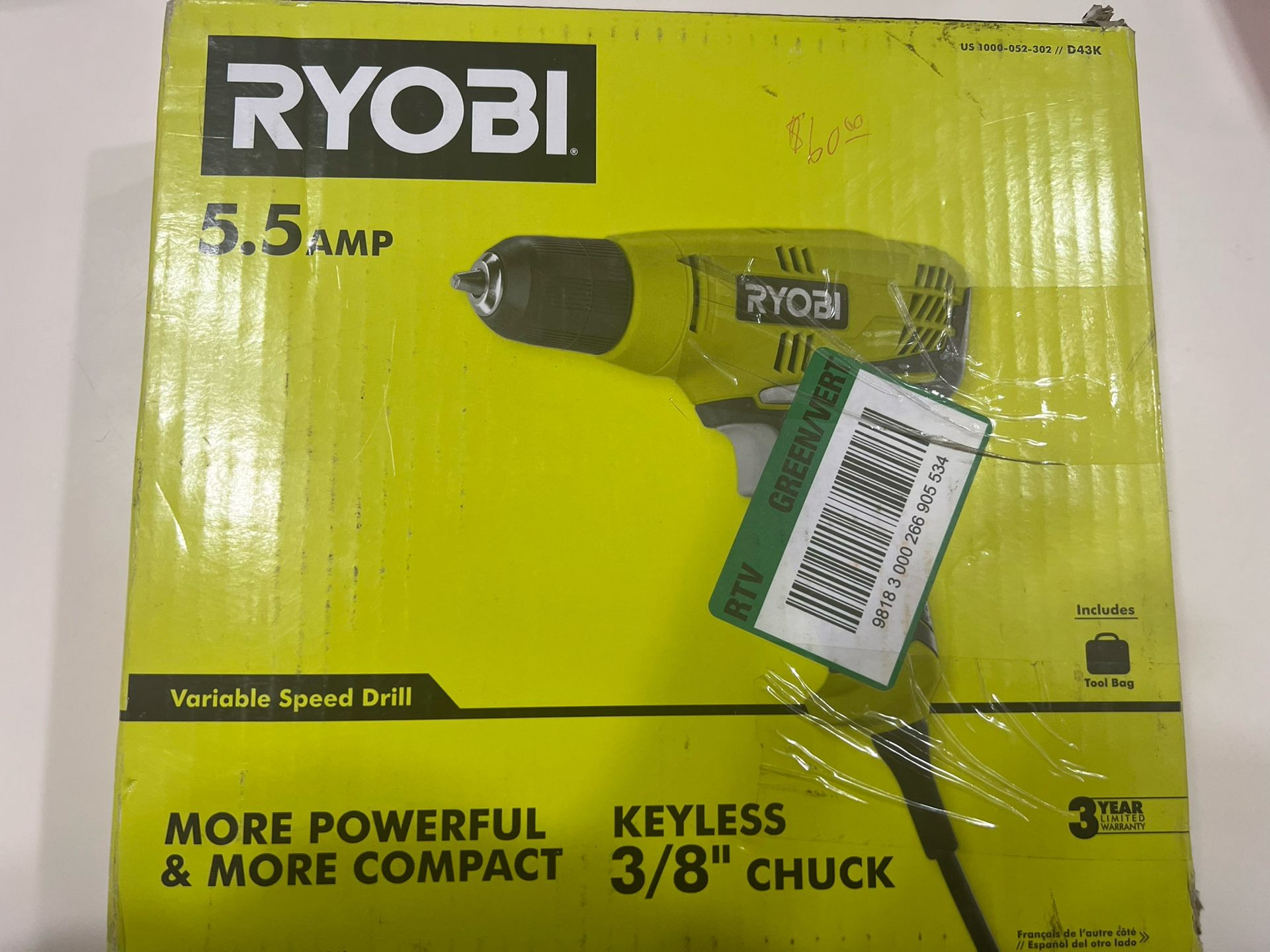 Ryobi variable Speed Drill