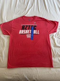 Champion AZTEC Basketball Graphic T-Shirt Men’s Large Red Tri Blend NWT