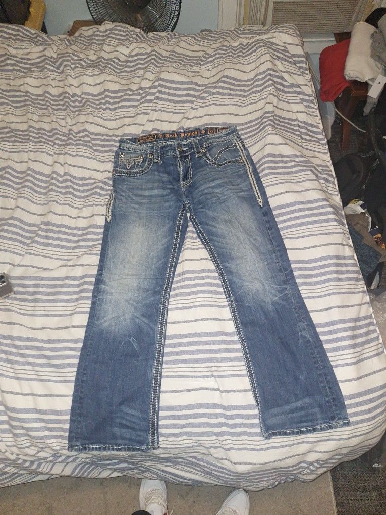 Mens Size 33 Rock Revival Jeans