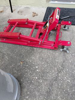 Red Hydraulic Motorcycle Lift Jack