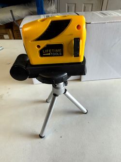 Lifetime Tools Cross Line Laser Level w/ Tripod 360 Rotating Base