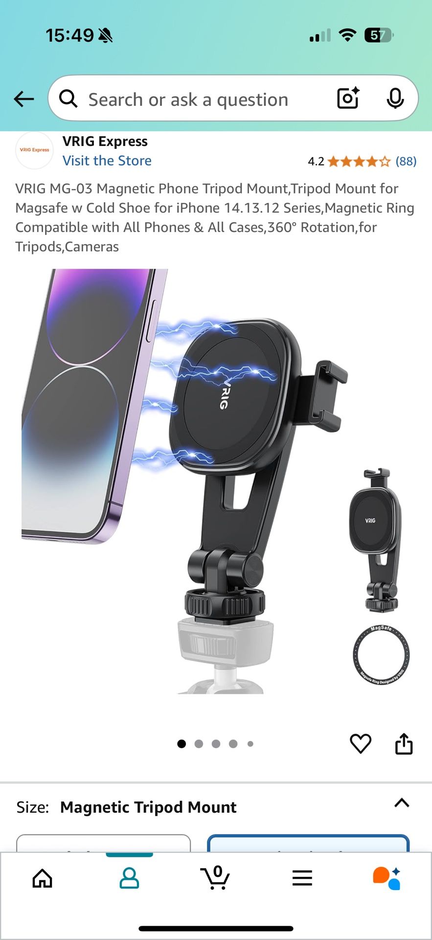VRIG MG-03 Magnetic Phone Tripod Mount