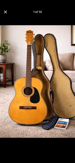 Vintage Decca Acoustic Guitar w/ Hard Case – Tuned & Ready to Play