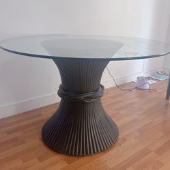 Wood and Glads top dining table 
