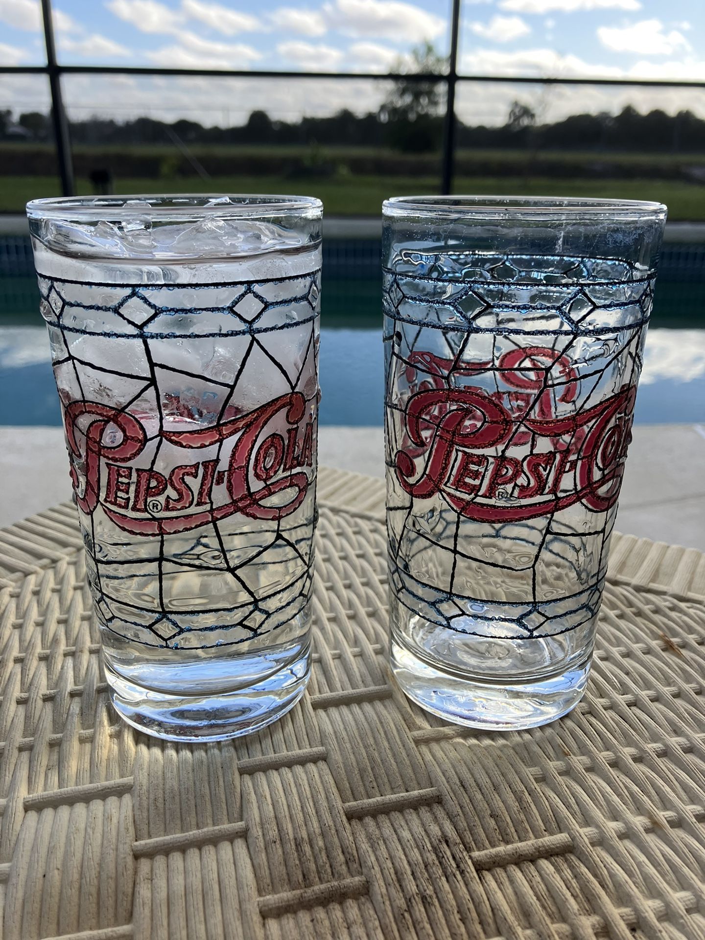 Vintage Diet Pepsi Glasses- Set Of 2