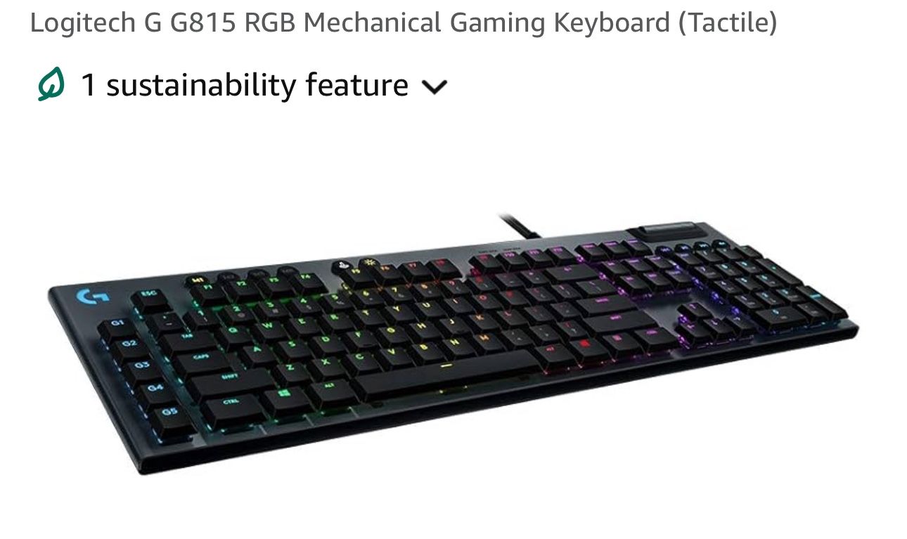 Logitech G815 LIGHTSYNC Quiet Keys
