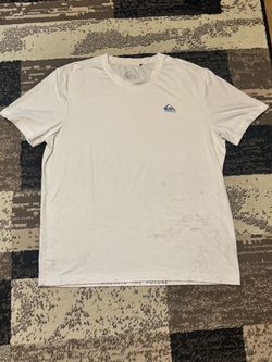 Quiksilver White Crew Neck T-Shirt size Large
