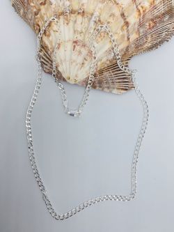 New Cuban American Zegrined Silver Chain #55CM