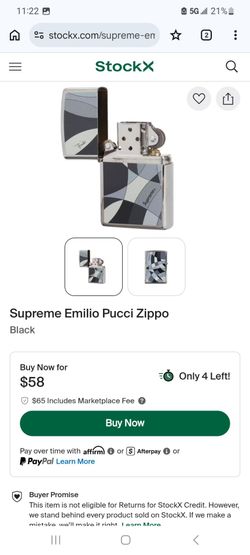 Supreme Emilio Pucci Zippo
Black