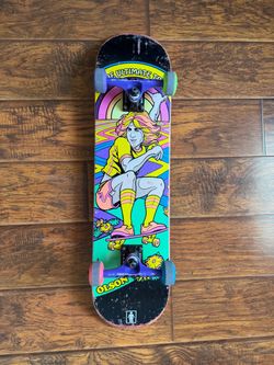 Girl skateboards X Alex Olson Complete black light deck
