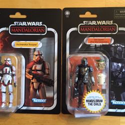 Star Wars Vintage Collection Mandalorian 5 Figure Lot