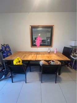 Long dinning room table wood