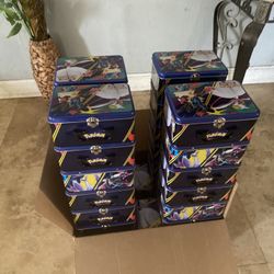32 Empty Pokémon Lunchbox Chest Tins