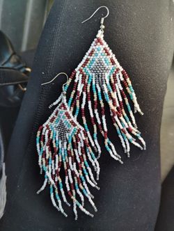 Hand Beaded Earrings 