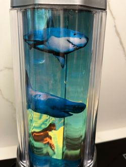 Vtg Motion Shark Lamp Rotating Night Light Shark Week! 14” Plug-in spinning lamp under the sea underwater