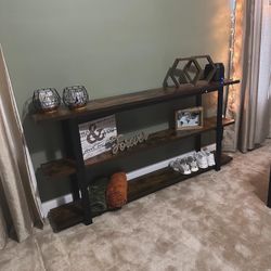 3-Tier Wooden Entry Console Table