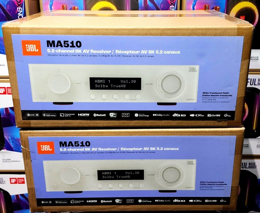 🔥JBL MA510 🔥$250 Each/ Firm On Price 🔥5.2 canales, 8K AV, Bluetooth, Wi-Fi, Apple AirPlay, Spotify
