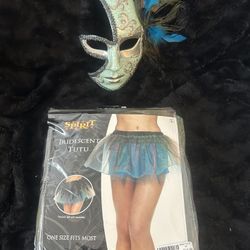 Peacock Masquerade Mask & Tutu