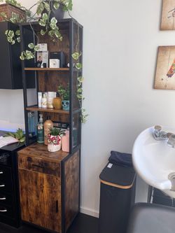 4 Piece Industrial Furniture Set - Shelf,  2 Dresser, and Storage Bench.
