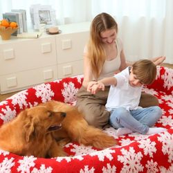 Switte Human Dog Bed Red (Snowflake Design) RARE FIND!