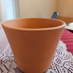 NEW 2  ITEMS , CLAY POT,  CANDLE HOLDER