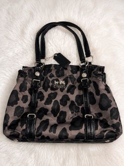 💕🐆 Coach Rare Leopard Print Nylon Tote Bag 9426 Vintage 2007 Y2K EUC