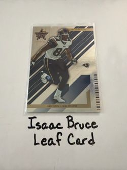 Isaac Bruce St. Louis Rams Hall of Fame WR Leaf Card.