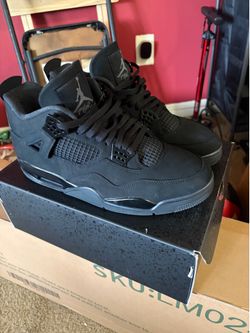 Black cats 4s size 14