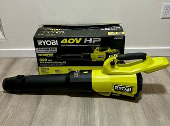 RYOBI 40V HP Brushless Whisper Series 180 MPH 800 CFM Cordless Battery Leaf Blower (Tool Only)