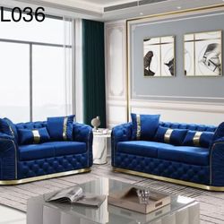 Brand  New  Sofa And Love Seat In Velvet  In Stock Fast Delivery Or Pick Up 