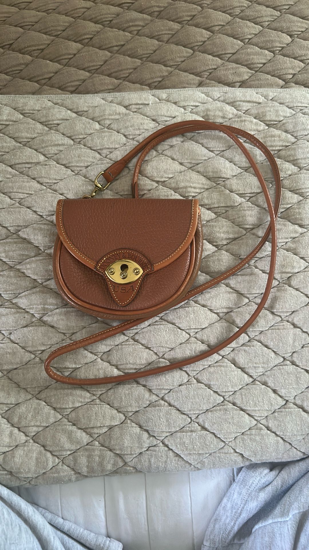 Vintage Dooney & Burke Mini Crossbody Leather Bag
