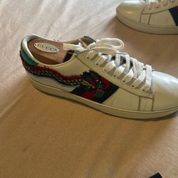 Gucci Ace Dragon Embroidered Leather Size 11 