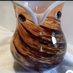 Murano Glass Decorative Owl Vase